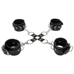 Håndjern til Dukker og Ankler Ouch! Hand And Leg Cuffs Sort
