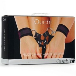 Nukukäed ja pahkluud Ouch! Velcro käe- ja jalarauad, mustad
