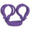 Ankle Cuffs Japanese Silk Love Rope Purple