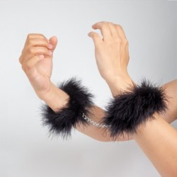 Kajdanki Secret Handcuffs Marabou Czarne Secret Play