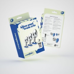 Anal Train Trio Bijou Azzurro Crushious Con Sacchetti Individuali Gratis