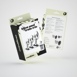 Anal Train Trio Bijou Negru Crushious Cu Pungi Individuale Gratuite