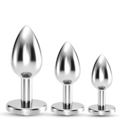 Anal Train Trio Bijou Transparentny Crushious Z Darmowymi Pojedynczymi Torebkami