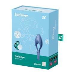 Vibracijski obroček Bullseye z aplikacijo Satisfyer modre barve