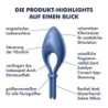 Anel Vibratório Bullseye Com App Satisfyer Azul