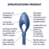 Anel Vibratório Bullseye Com App Satisfyer Azul
