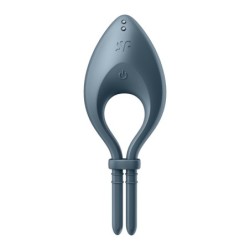 Anel Vibratório Bullseye Com App Satisfyer Azul Escuro
