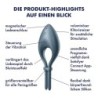 Vibracijski obroček Bullseye z aplikacijo Satisfyer temno modre barve