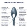 Anel Vibratório Bullseye Com App Satisfyer Azul Escuro
