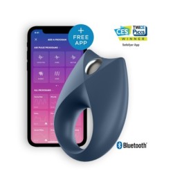 Vibrating Cock Ring With App And Bluetooth Royal One Ring Satisfyer Blue