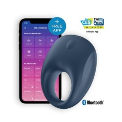 Vibrating Cock Ring With App And Bluetooth Strong One Ring Satisfyer Blue
