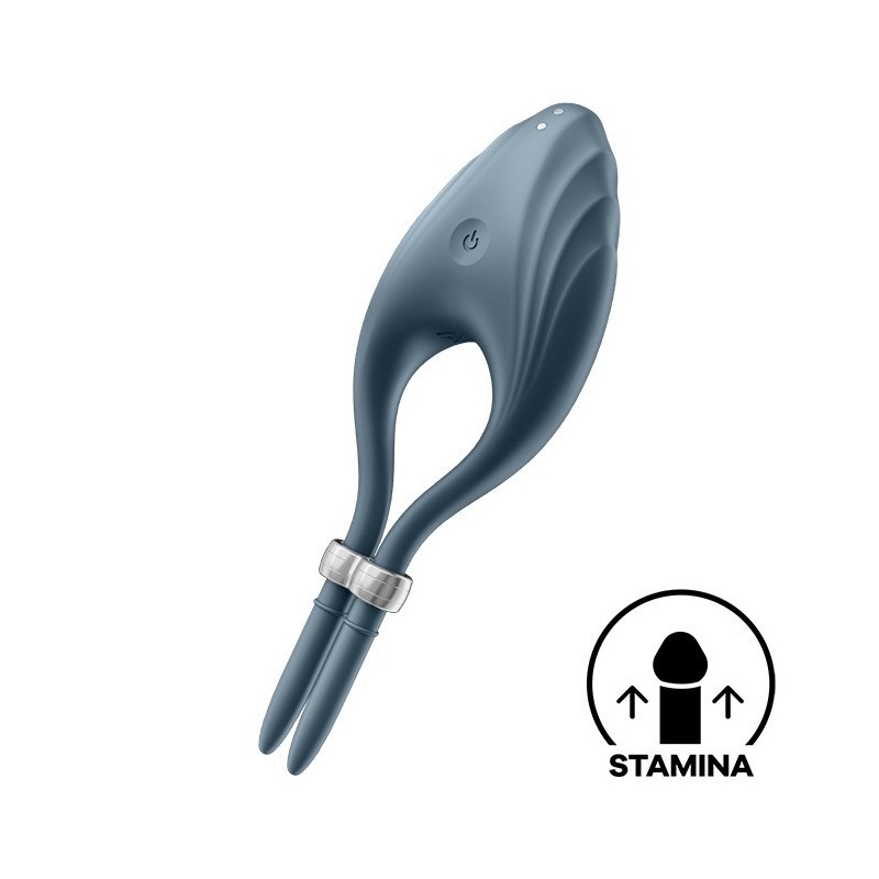 Anell Vibrador Duelist Satisfyer Blau Fosc