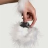 Manette di Metallo con Piume Bianche
