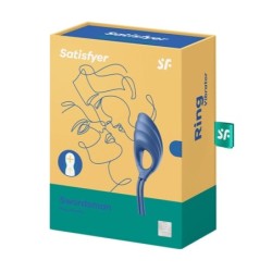 Vibrējošs gredzens Swordsman Satisfyer Zilā krāsā