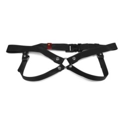 Handgefertigtes Geschirr aus schwarzem Leder 3 Cm/ L Lulú Lafem