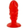 Analplug Unisex mit Saugnapf Rot