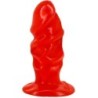 Plug Anal Unisex Con Ventosa Rojo