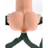 Arreio Com Dildo Oco Recarregável 6" Hollow Rechargeable Strap-On Com Controlo Remoto Fetish Fantasy Series