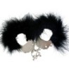 Algemas de Metal com Penas Preto