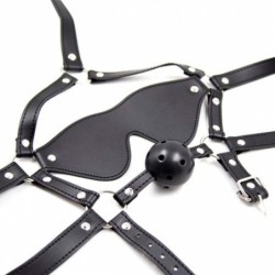 Ansigtssele med bind for øjnene og knebel Over The Head Argus Toys