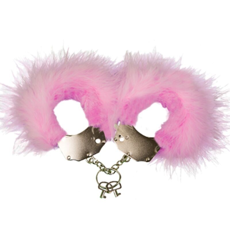 Algemas de Metal com Penas Rosa