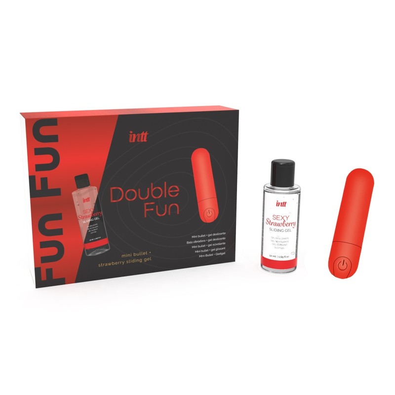 Vibreeriv kuul ja maasika libesti geel 50ml Double Fun Intt