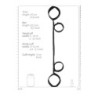 Bară Separatoare Cu Cătușe Ouch! Spreader Bar With Cuffs Neagră