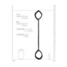 Barra Separadora Com Algemas Ouch! Spreader Bar With Cuffs Preta