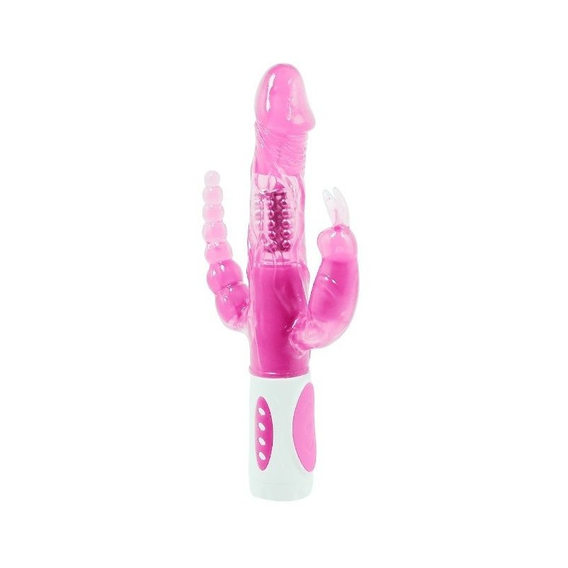 Pretty Bunny Trojni Vibrator z Rotacijo