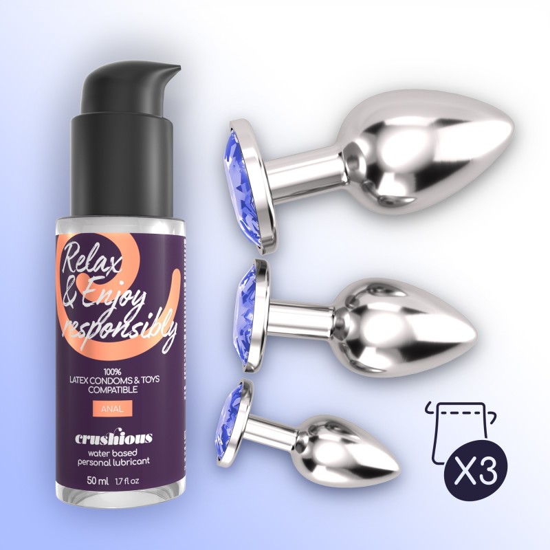 Bijou Anal Wet Train Trio Crushious Bleu Bijou Anal Wet Train Trio Crushious Bleu