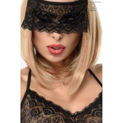 Ķermeņa tērps ar masku un cimdiem Cr-3882 Melns 36-38 S/M