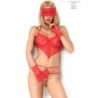 Body Com Antifaixa E Luvas Cr-3882 Vermelho 36-38 P/M