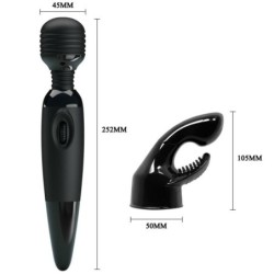 Sinnlicher Massager mit austauschbarem Kopf