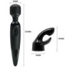Sinnlicher Massager mit austauschbarem Kopf