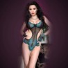 Body En Dentelle Cr-4212 Noir Et Bleu 42 XL