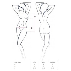 Body Jean Negru Passion 44-46 XXL/3XL