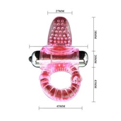 Sweet Abs 10 Ritmos Ring Anillo Pene Vibrador Rosa