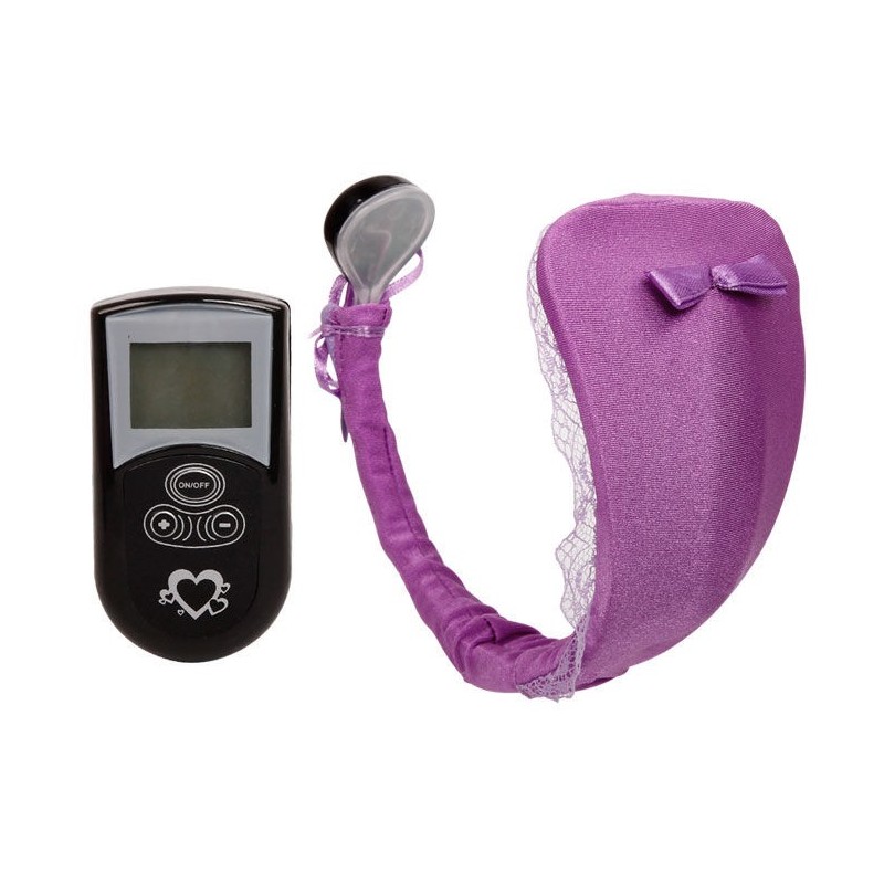 Vibreeriv G-string puldiga, lilla
