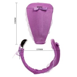 Tanga met Vibrator en Afstandsbediening Lila