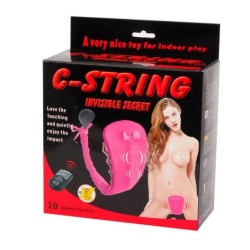 Stringi z Wibratorem Sterowane Pilotem Lila