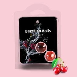 Suukkoja antavat liukuvoidepallot Brazilian Balls, kirsikan makuinen 2 X 4Gr
