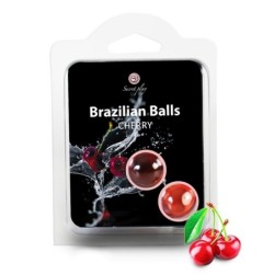 Csókolózó, síkosító golyók, Brazilian Balls, cseresznye ízű, 2 X 4Gr