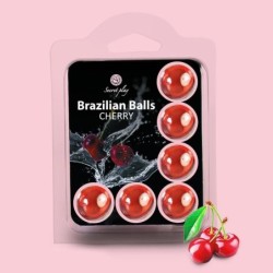 Csókolózó, síkosító golyók, Brazilian Balls, cseresznye ízű, 6 X 4Gr