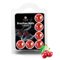 Csókolózó, síkosító golyók, Brazilian Balls, cseresznye ízű, 6 X 4Gr