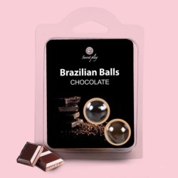 Bolas Lubricantes Besables Brazilian Balls Sabor A Chocolate 2 X 4Gr