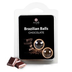 Küssbare Gleitkugel Brazilian Balls mit Schokoladengeschmack 2 X 4Gr