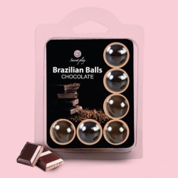 Bolas Lubricantes Besables Brazilian Balls Sabor A Chocolate 6 X 4Gr