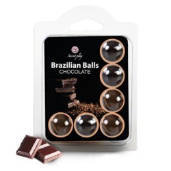 Λιπαντικές Μπάλες για Φιλιά Brazilian Balls Γεύση Σοκολάτα 6 Χ 4Gr