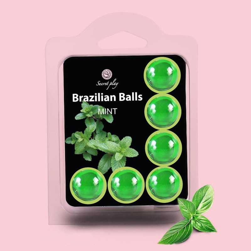 Kuglice za podmazivanje za ljubljenje Brazilian Balls Okus Menta 6 X 4Gr
