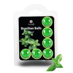 Λιπαντικές Μπάλες για Φιλιά Brazilian Balls Γεύση Μέντα 6 X 4Gr